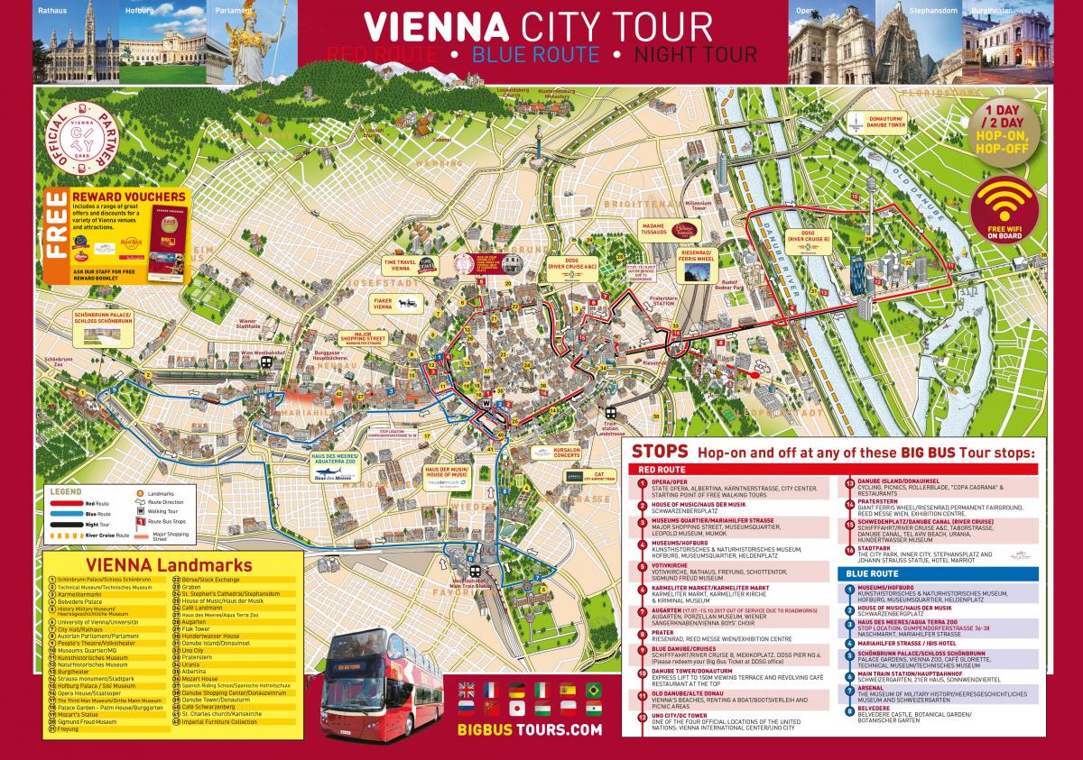 Vienna besar bus tur peta