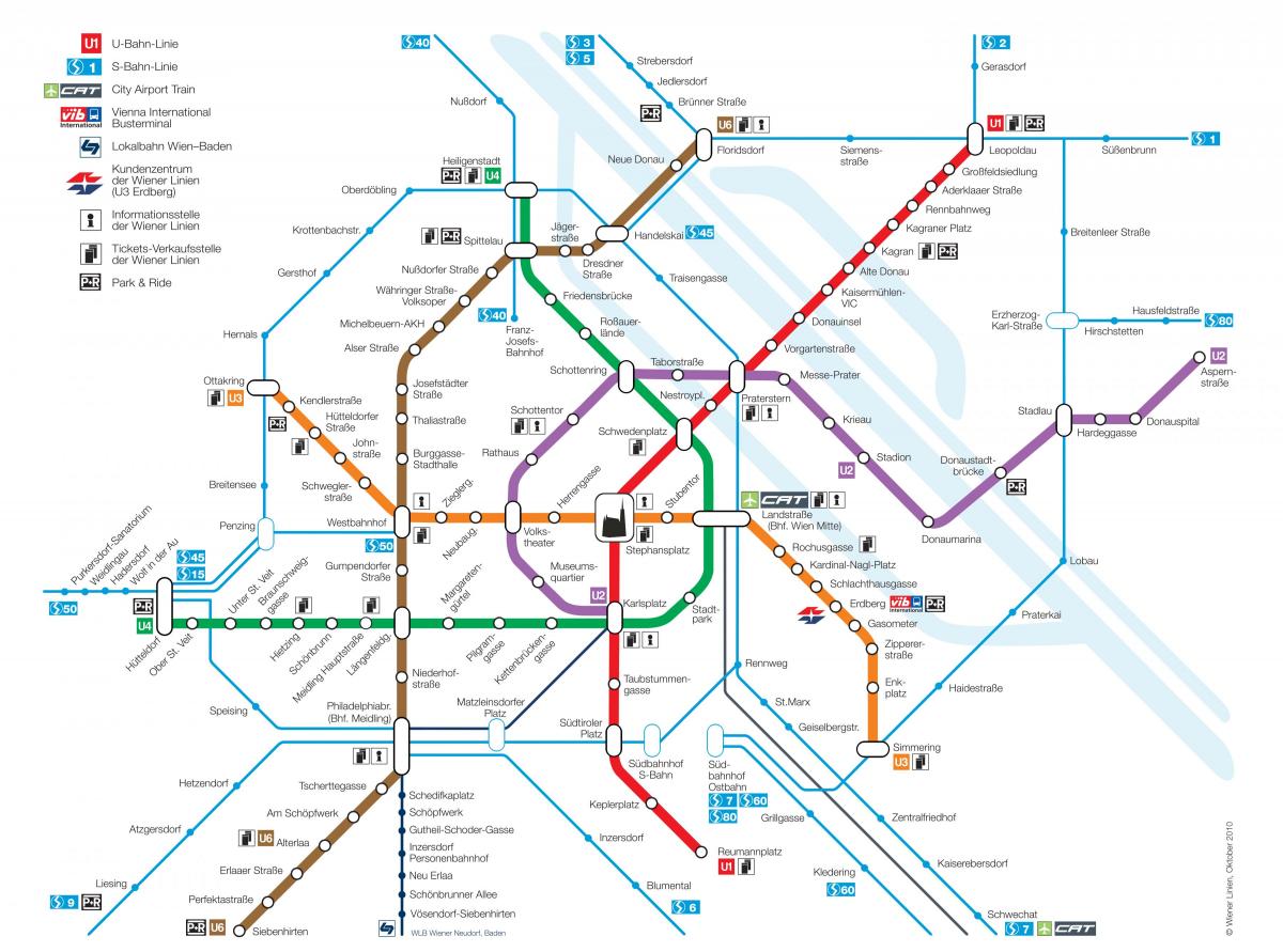 Vienna Austria peta kereta bawah tanah