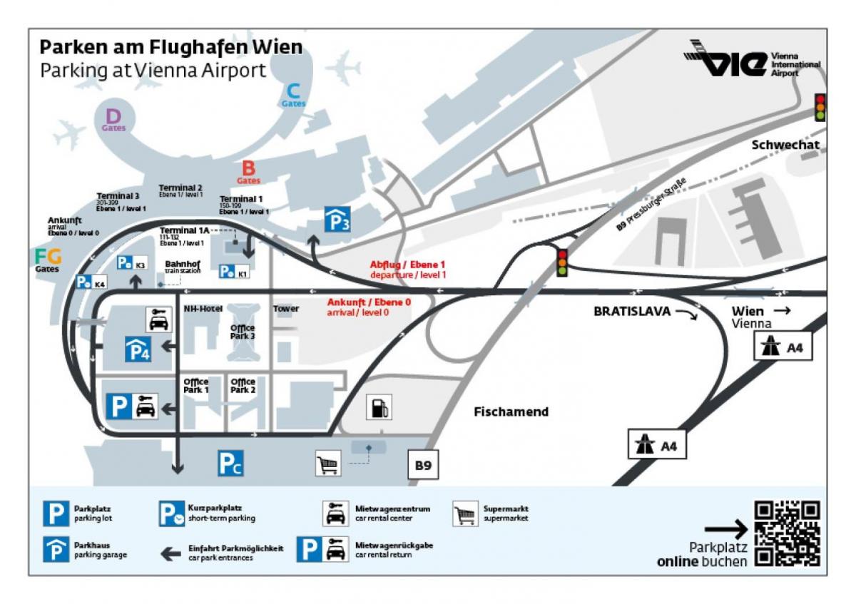 Peta Vienna parkir bandara