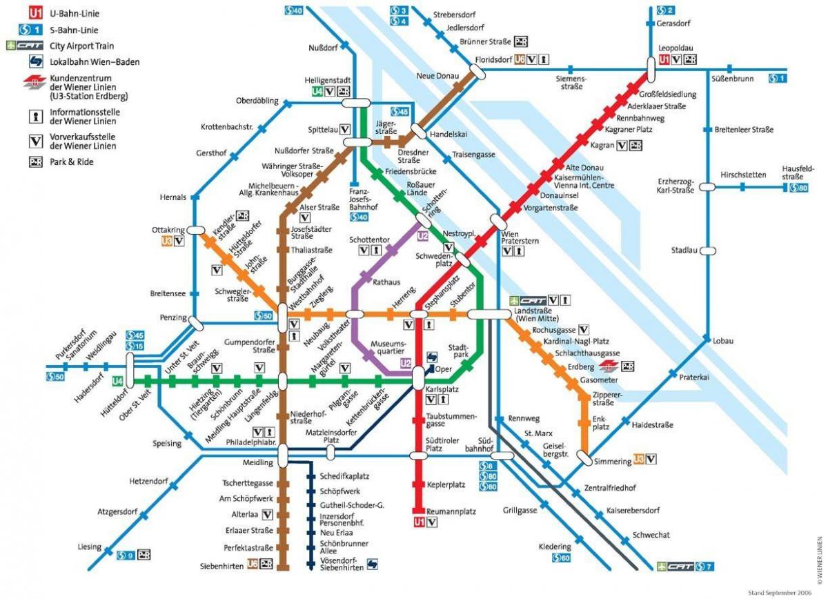 Vienna metro peta penuh saiz