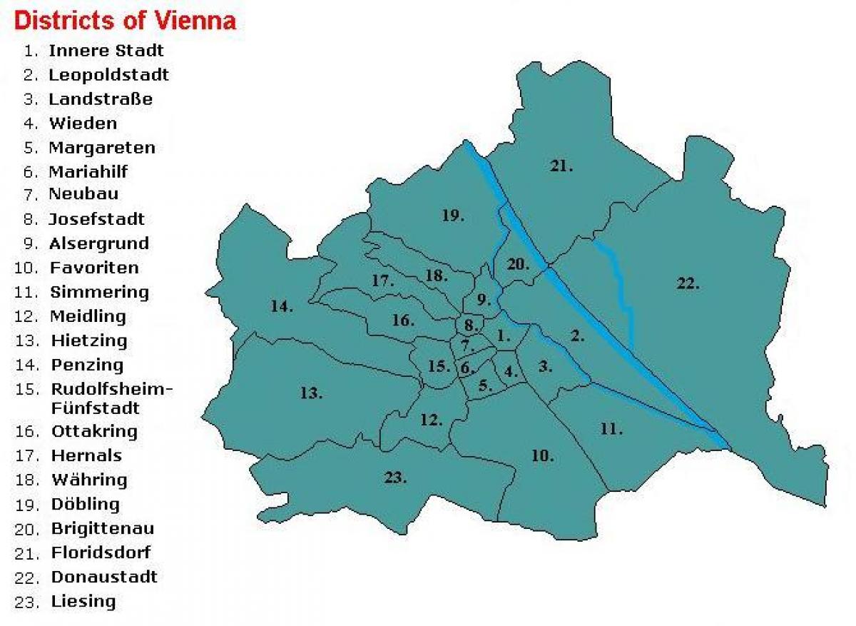 Vienna daerah peta