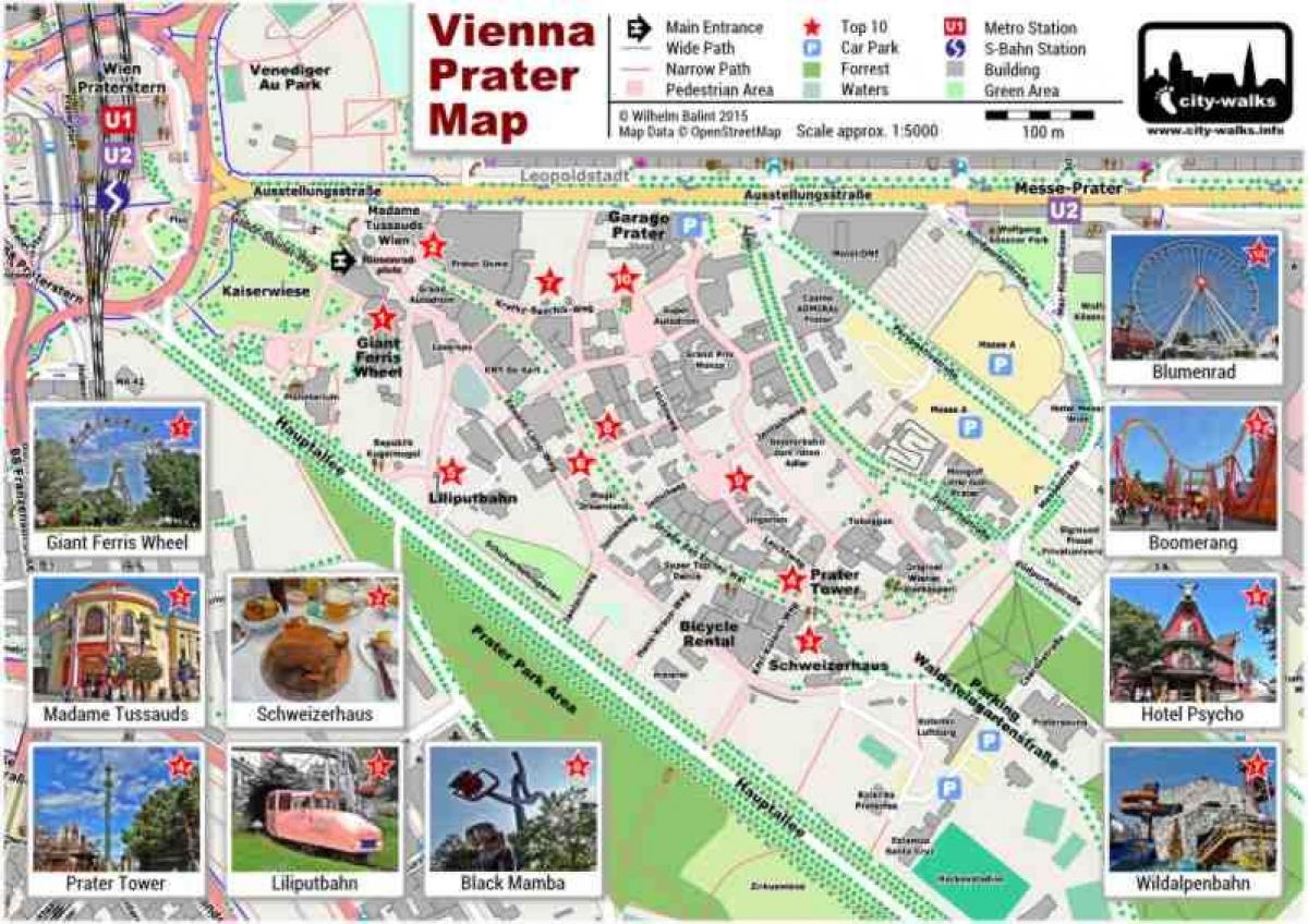 Peta Vienna taman dan perjalanan