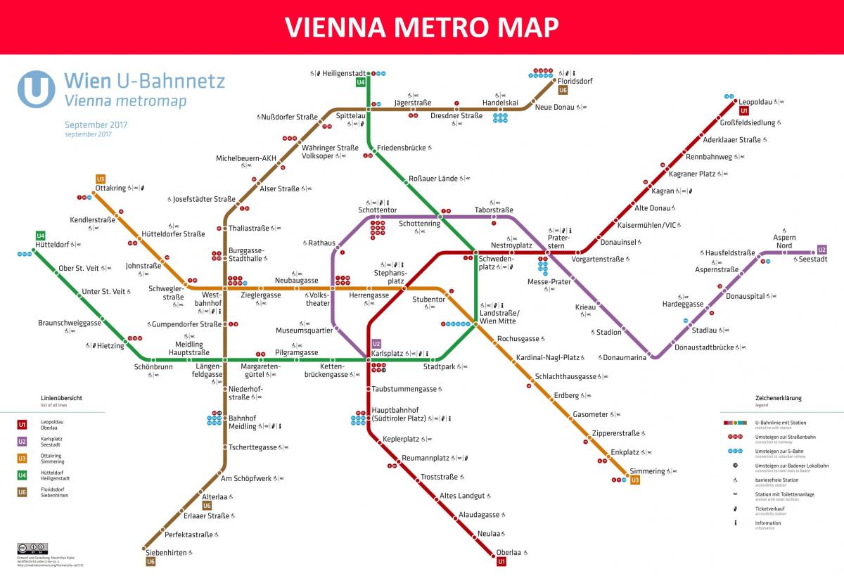 Peta Vienna aplikasi metro