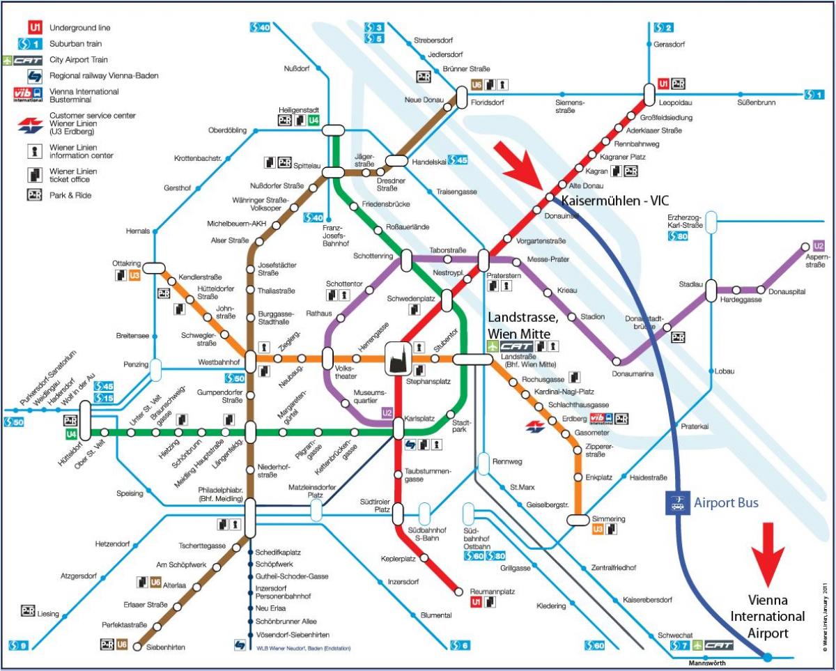 Peta Vienna s7 kereta api
