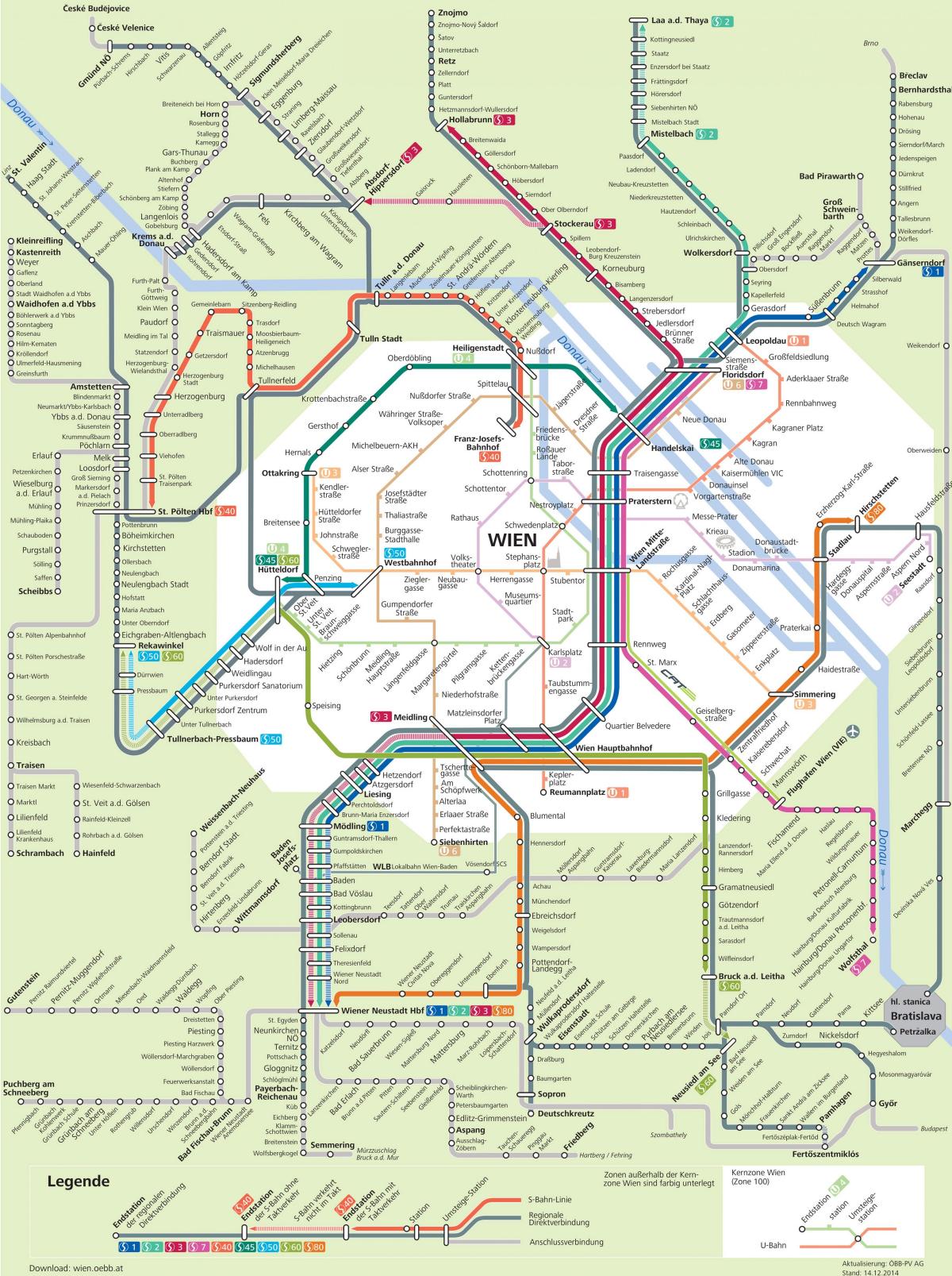 Peta Vienna s7 laluan