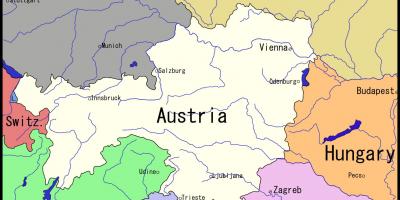 Peta Vienna dan kawasan sekitarnya