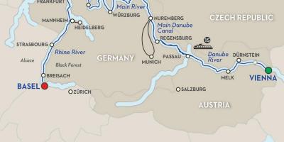 Peta sungai danube Vienna 